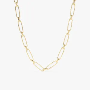 14k Oval Link Chain Necklace
