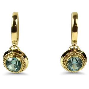 1870 Collection 14K Yellow Gold Zircon Drop Huggie Earrings