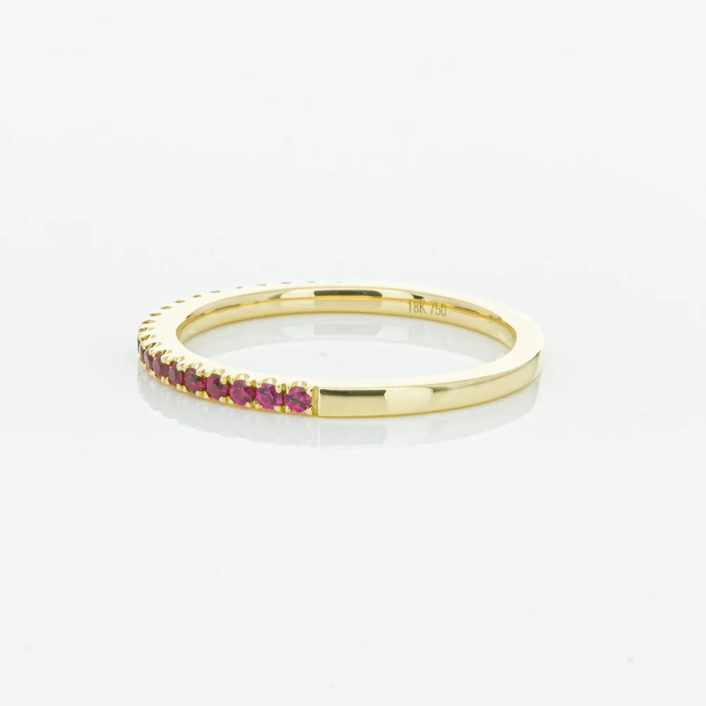 18ct Yellow Gold Ruby Millie Band