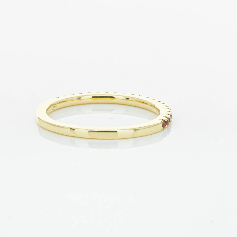 18ct Yellow Gold Ruby Millie Band