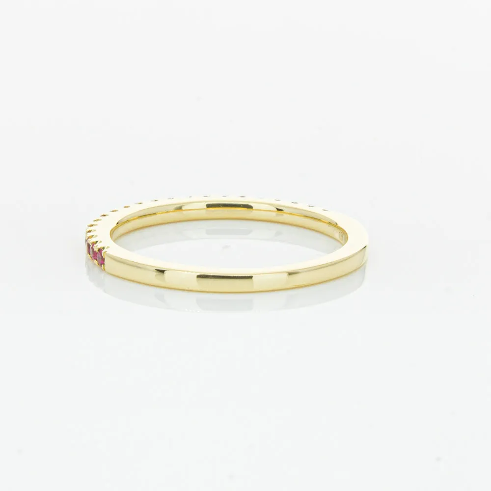 18ct Yellow Gold Ruby Millie Band