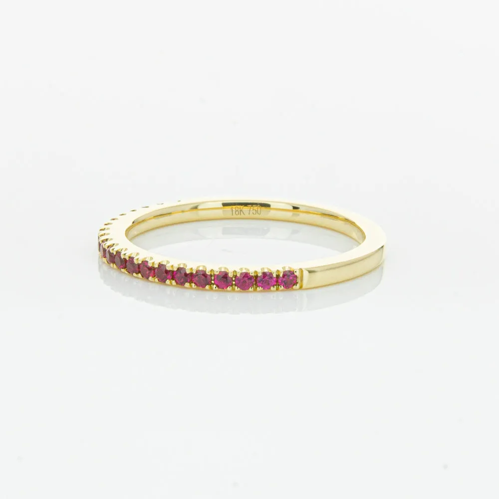 18ct Yellow Gold Ruby Millie Band
