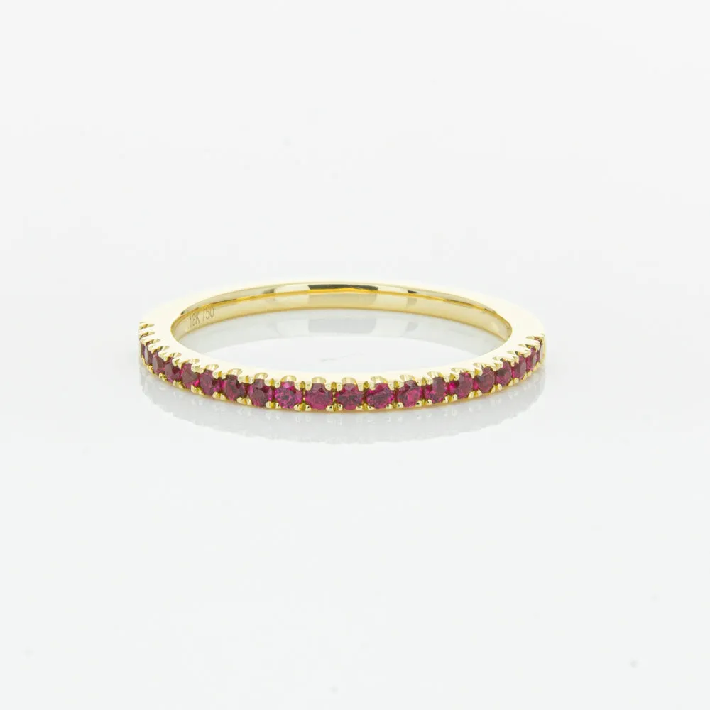 18ct Yellow Gold Ruby Millie Band