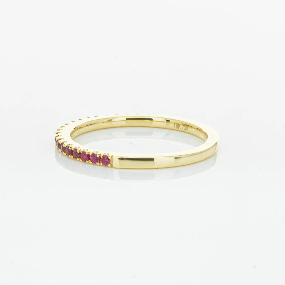 18ct Yellow Gold Ruby Millie Band