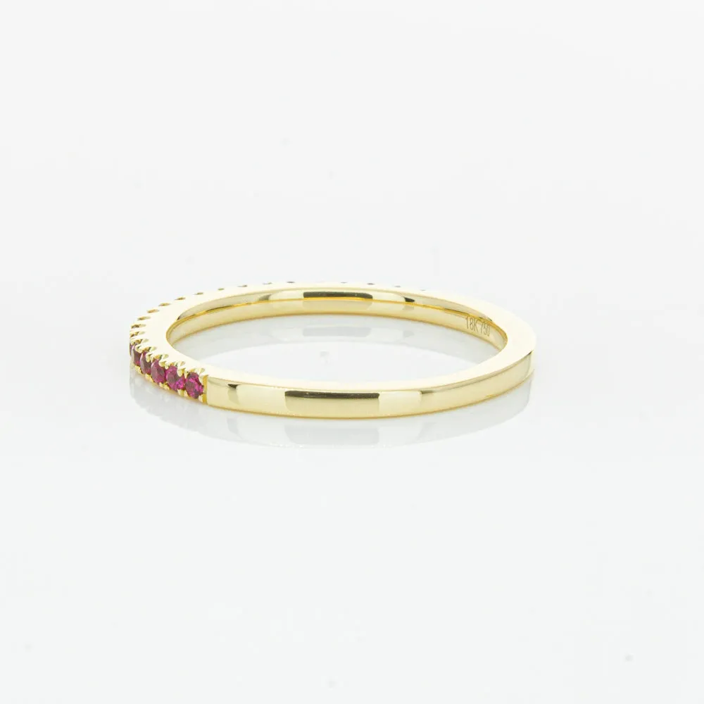 18ct Yellow Gold Ruby Millie Band