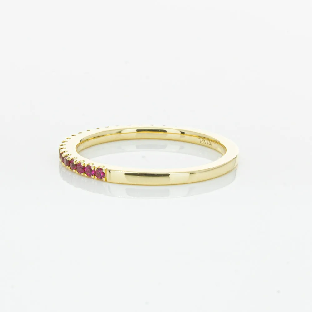 18ct Yellow Gold Ruby Millie Band