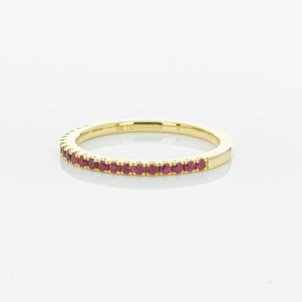 18ct Yellow Gold Ruby Millie Band
