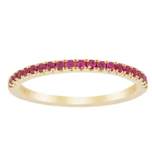 18ct Yellow Gold Ruby Millie Band