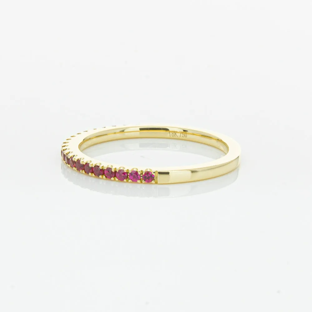 18ct Yellow Gold Ruby Millie Band