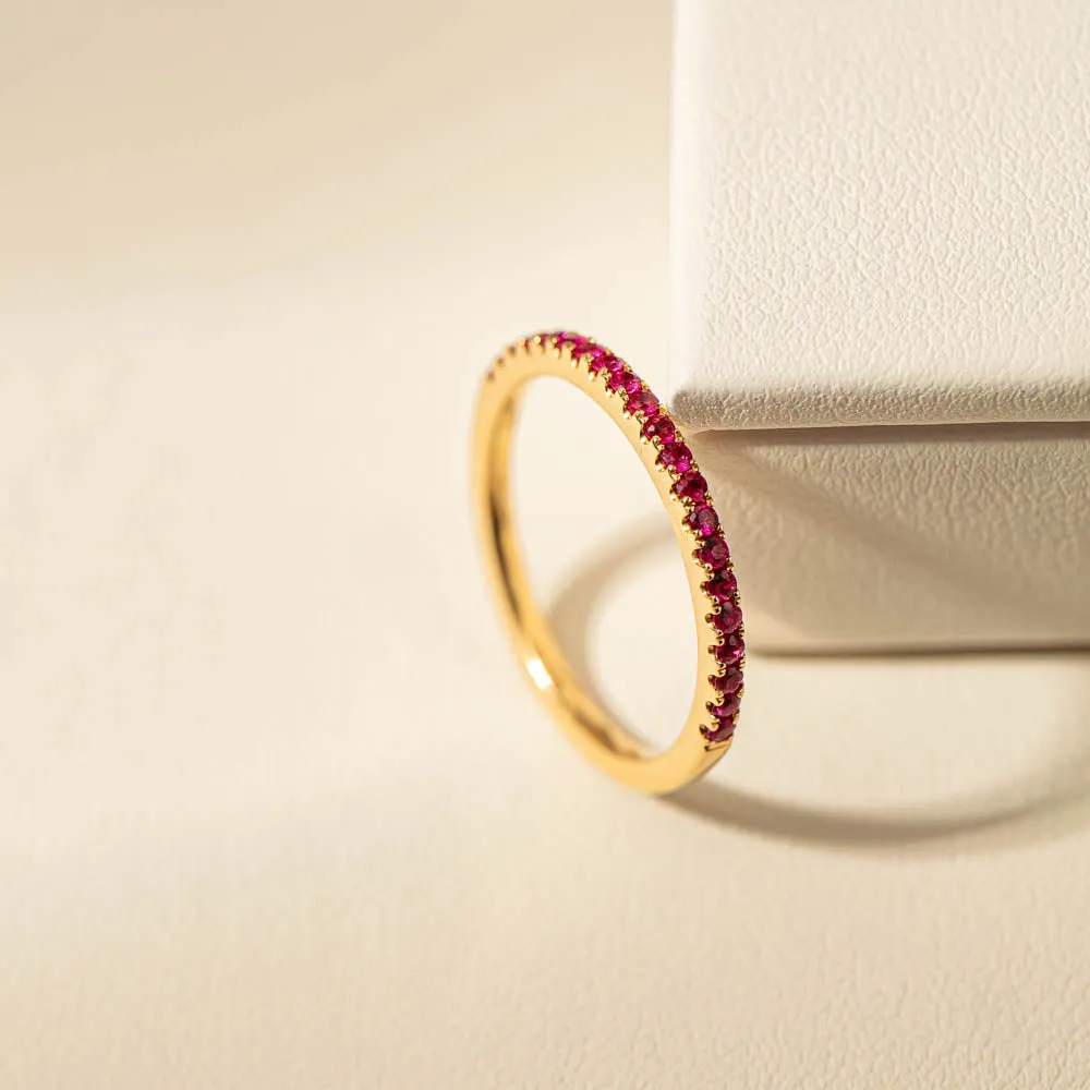 18ct Yellow Gold Ruby Millie Band