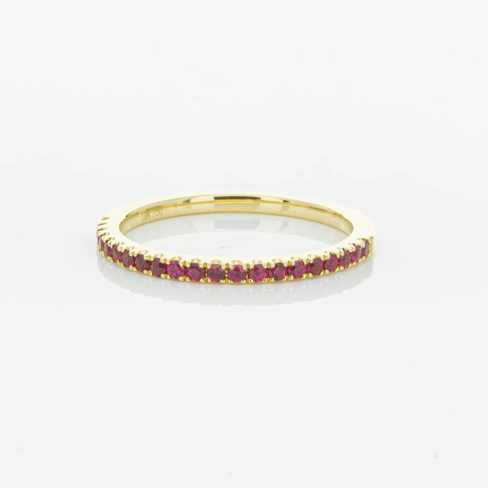 18ct Yellow Gold Ruby Millie Band