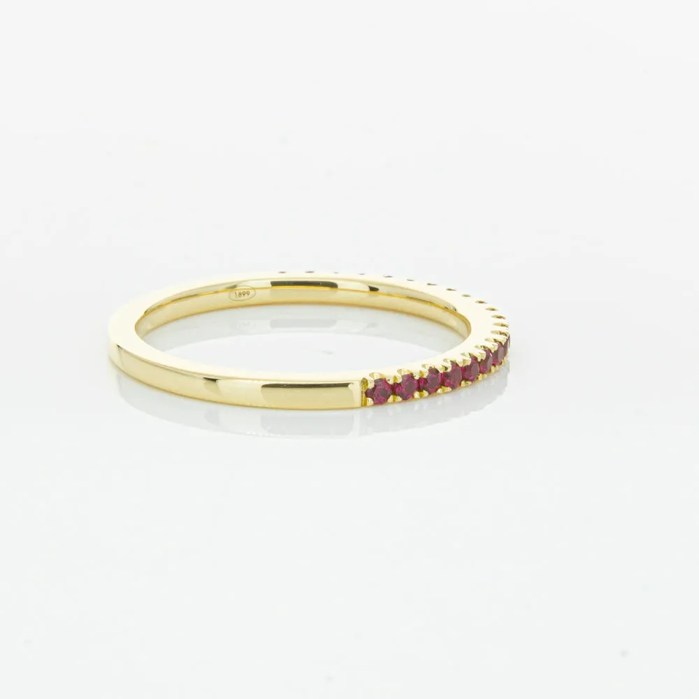 18ct Yellow Gold Ruby Millie Band