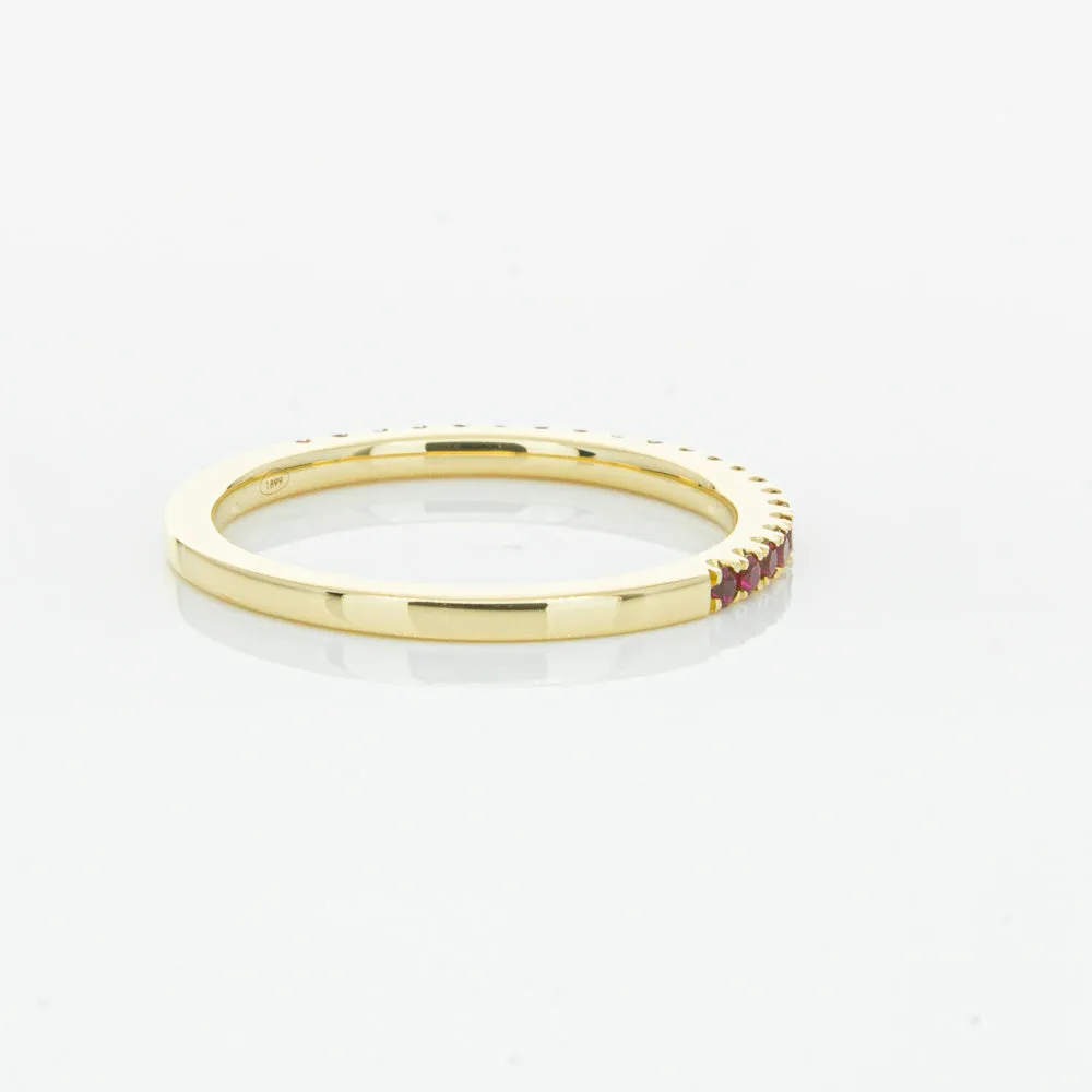 18ct Yellow Gold Ruby Millie Band