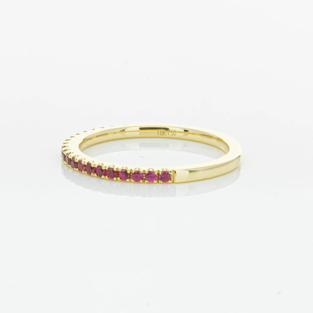 18ct Yellow Gold Ruby Millie Band