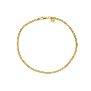 22K Yellow Gold Double Link Anklets Set of 2