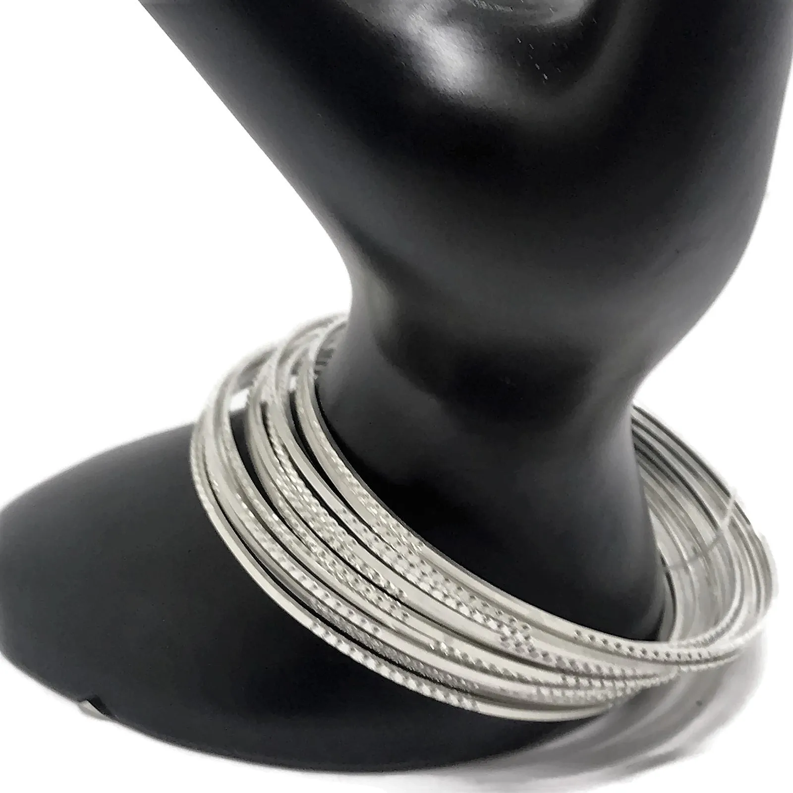 925 Sterling Silver Bangle Bracelet - Set of Twelve(Style#05)