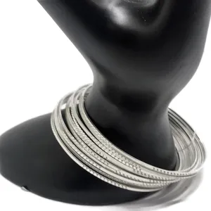 925 Sterling Silver Bangle Bracelet - Set of Twelve(Style#05)