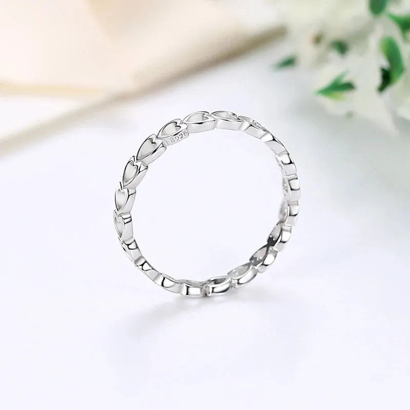 925 Sterling Silver Rings For Women Original Crown Heart Wishbone Engagement Wedding Rose Gold Crystal Ring Luxury Jewelry