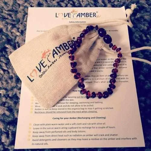 Adult Pebble Beach Polished Mixed Baltic Amber Anklet