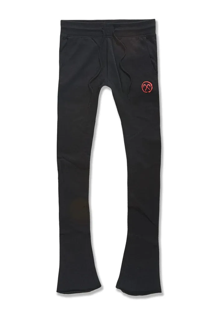 Afterlife Stacked Sweatpants (Noir) 8631L