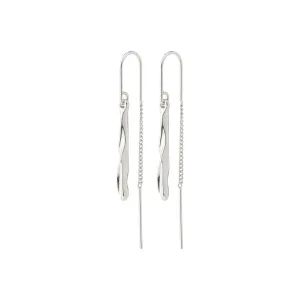 Alberte Silver Plated Pull Through Earrings