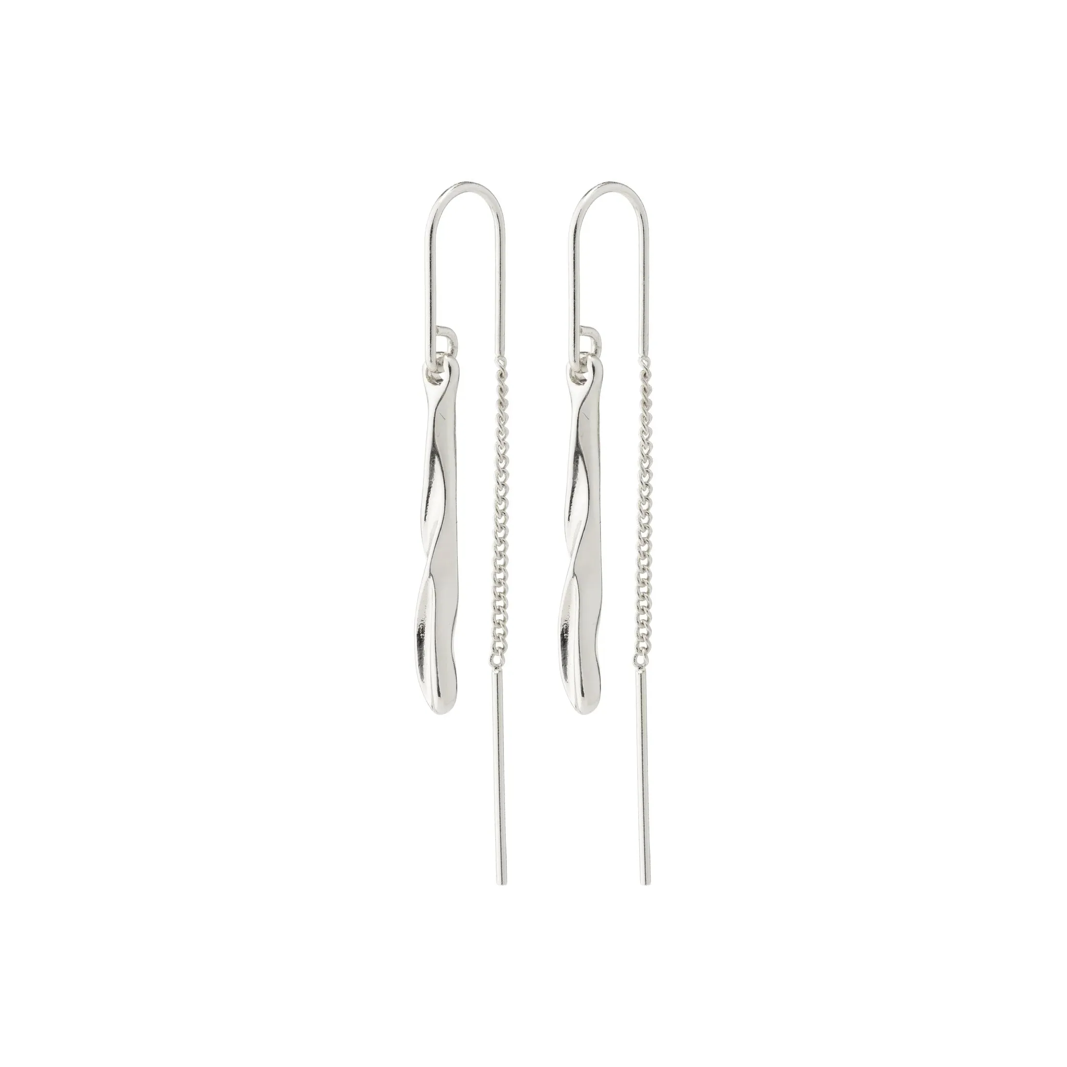 Alberte Silver Plated Pull Through Earrings