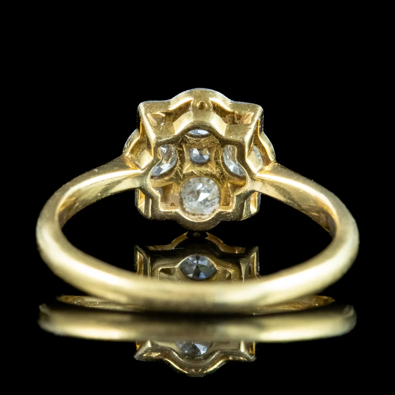 Antique Edwardian Diamond Cluster Ring 0.50ct Of Diamond