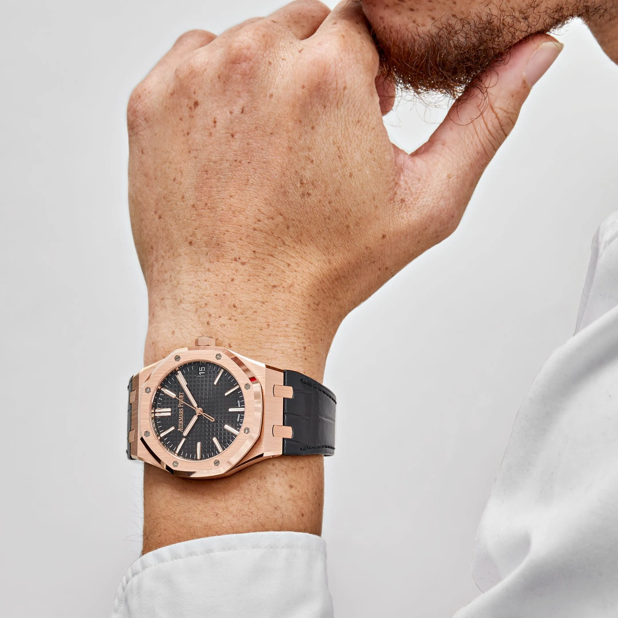 Audemars Piguet Royal Oak 15510OR.OO.D002CR.02 Rose Gold FULL Bracelet Black Dial (2024)