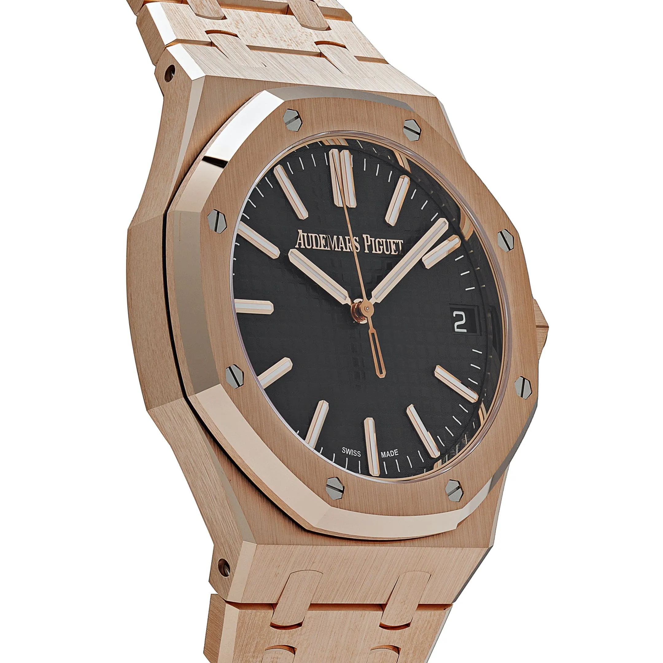 Audemars Piguet Royal Oak 15510OR.OO.D002CR.02 Rose Gold FULL Bracelet Black Dial (2024)