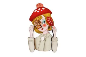 Autumn girl brooch by Laliblue