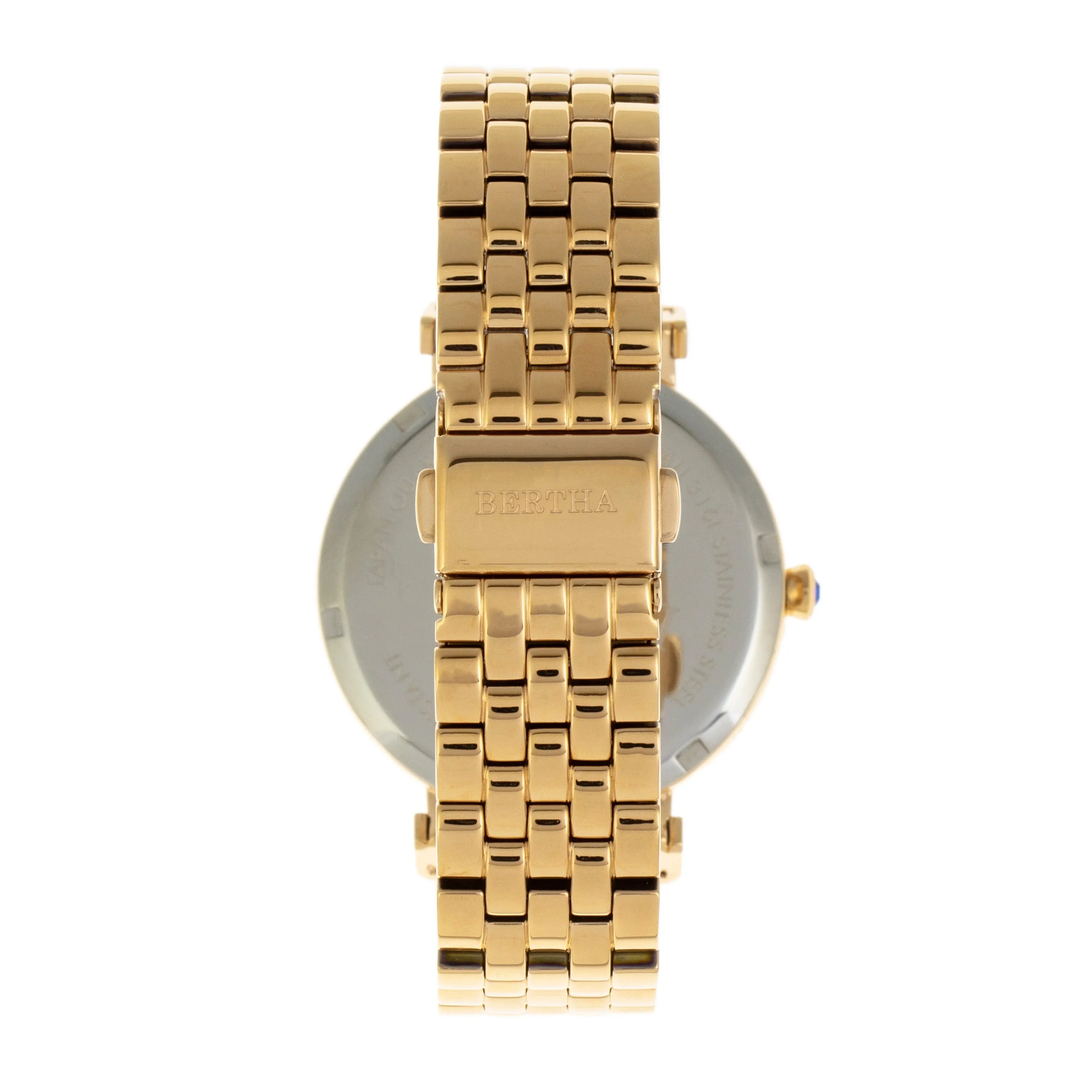 Bertha Emily Mother-Of-Pearl Bracelet Watch - Gold