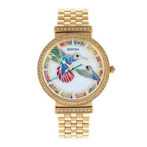 Bertha Emily Mother-Of-Pearl Bracelet Watch - Gold