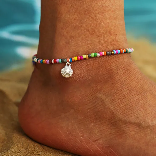 Bohemia Mixed Color Evil Eye Anklet For Women