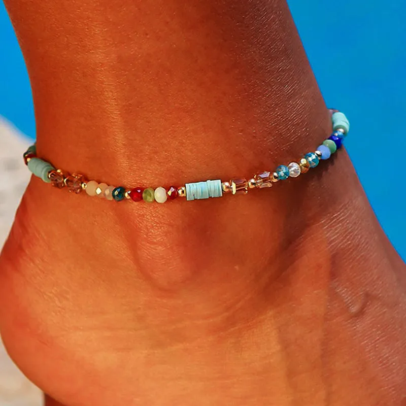 Bohemia Mixed Color Evil Eye Anklet For Women