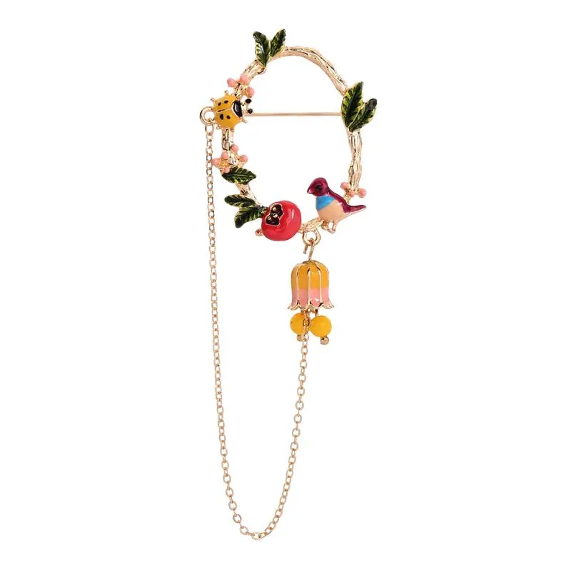 Bonnie Enamel 'In The Garden' Brooch