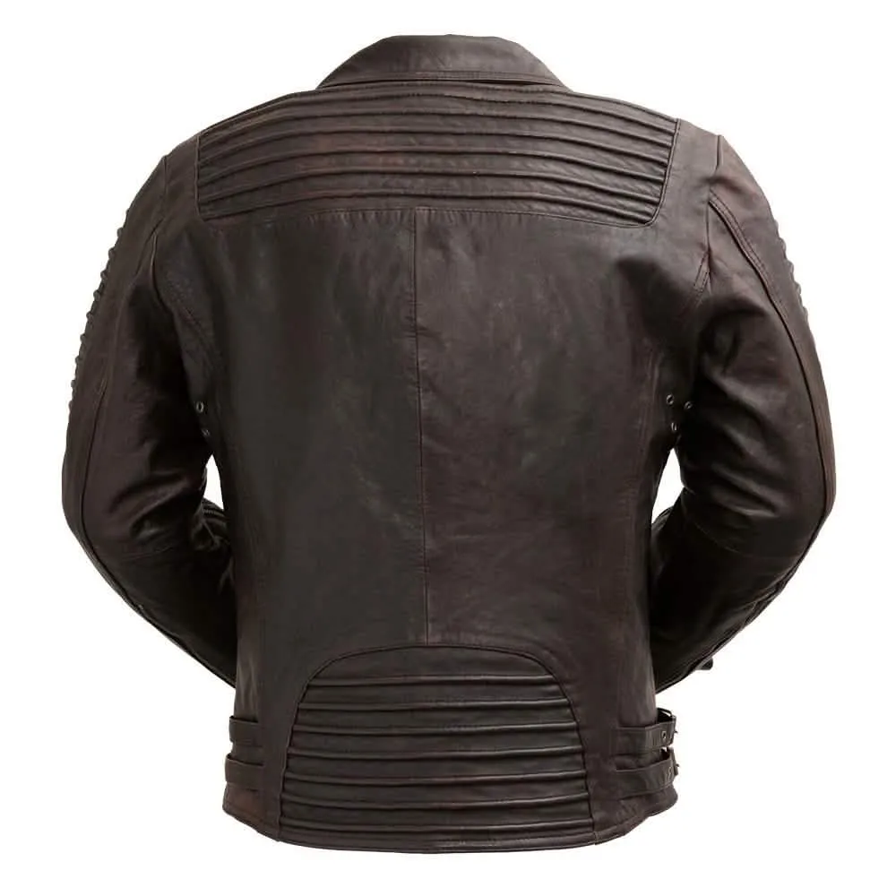 Brooklyn Men's Authentic Sheepskin Leather Motorcycle Jacket