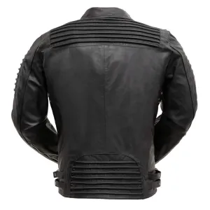 Brooklyn Men's Authentic Sheepskin Leather Motorcycle Jacket