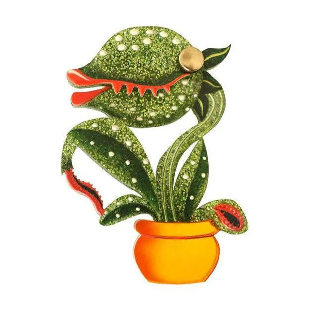 Carnivorous Plant Brooch by Laliblue