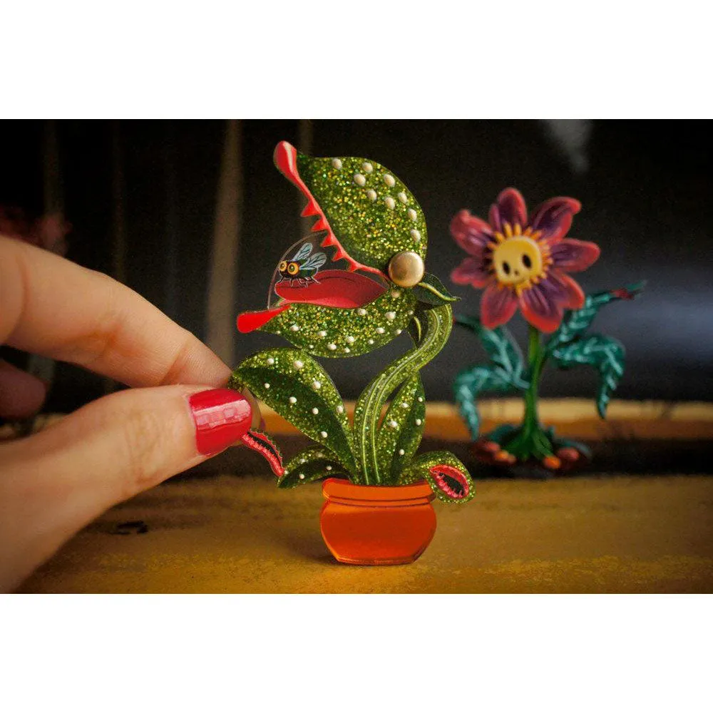 Carnivorous Plant Brooch by Laliblue