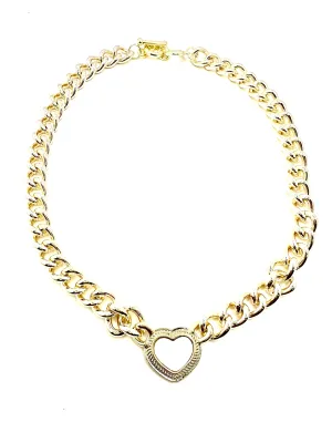 Chunky MOP Heart Necklace