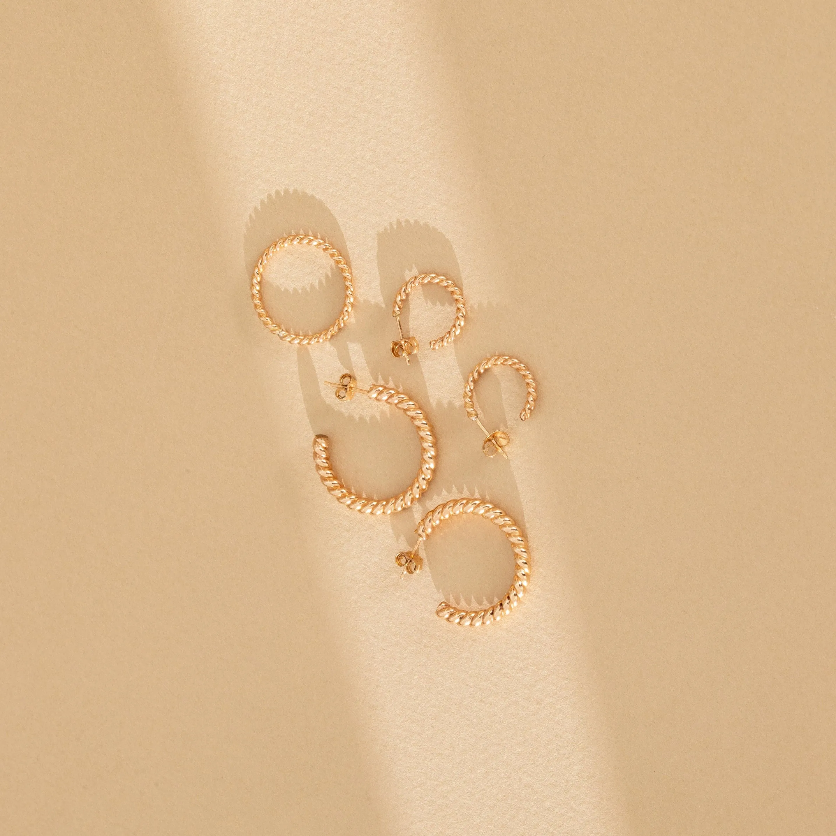 Chunky Rope Hoop Earrings
