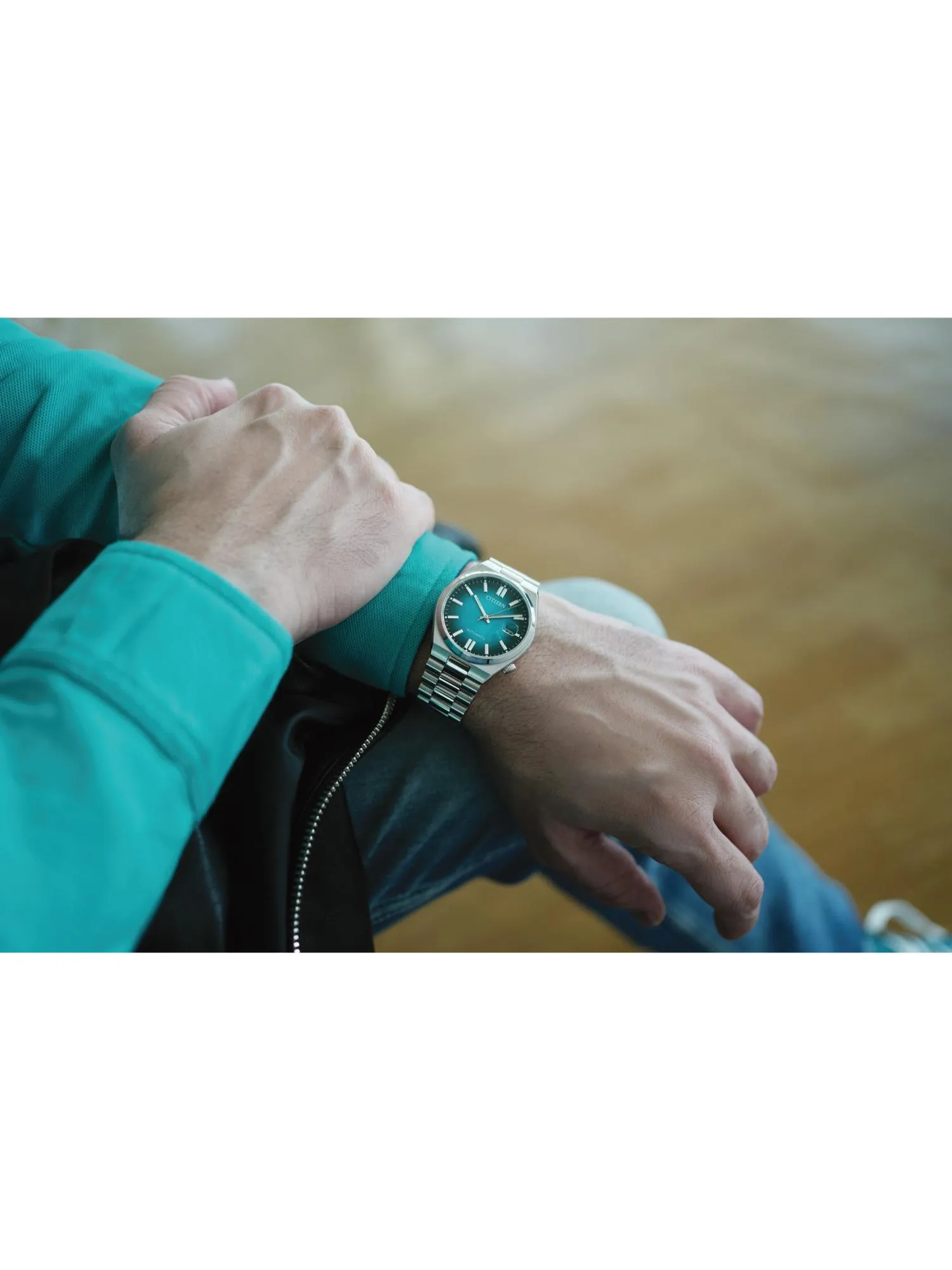 Citizen Men 40 mm Size Green Dial Automatic Tsuyosa Collection Watch- NJ0151-88X