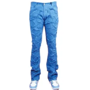 COOPER 9 JEANS 508 MAZE STACKED JEANS - TEAL