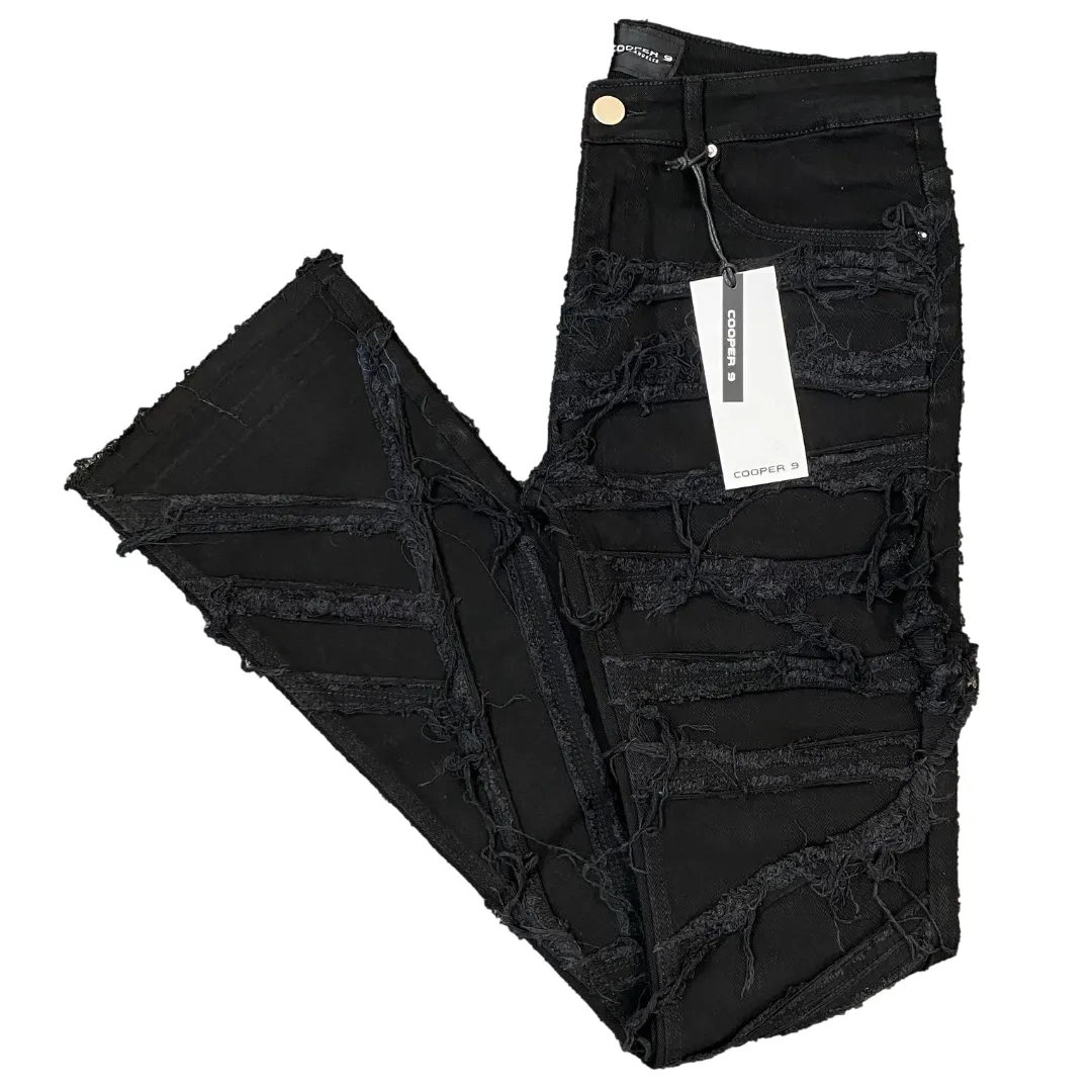COOPER 9 JEANS 508 UNION STACKED JEANS - BLACK