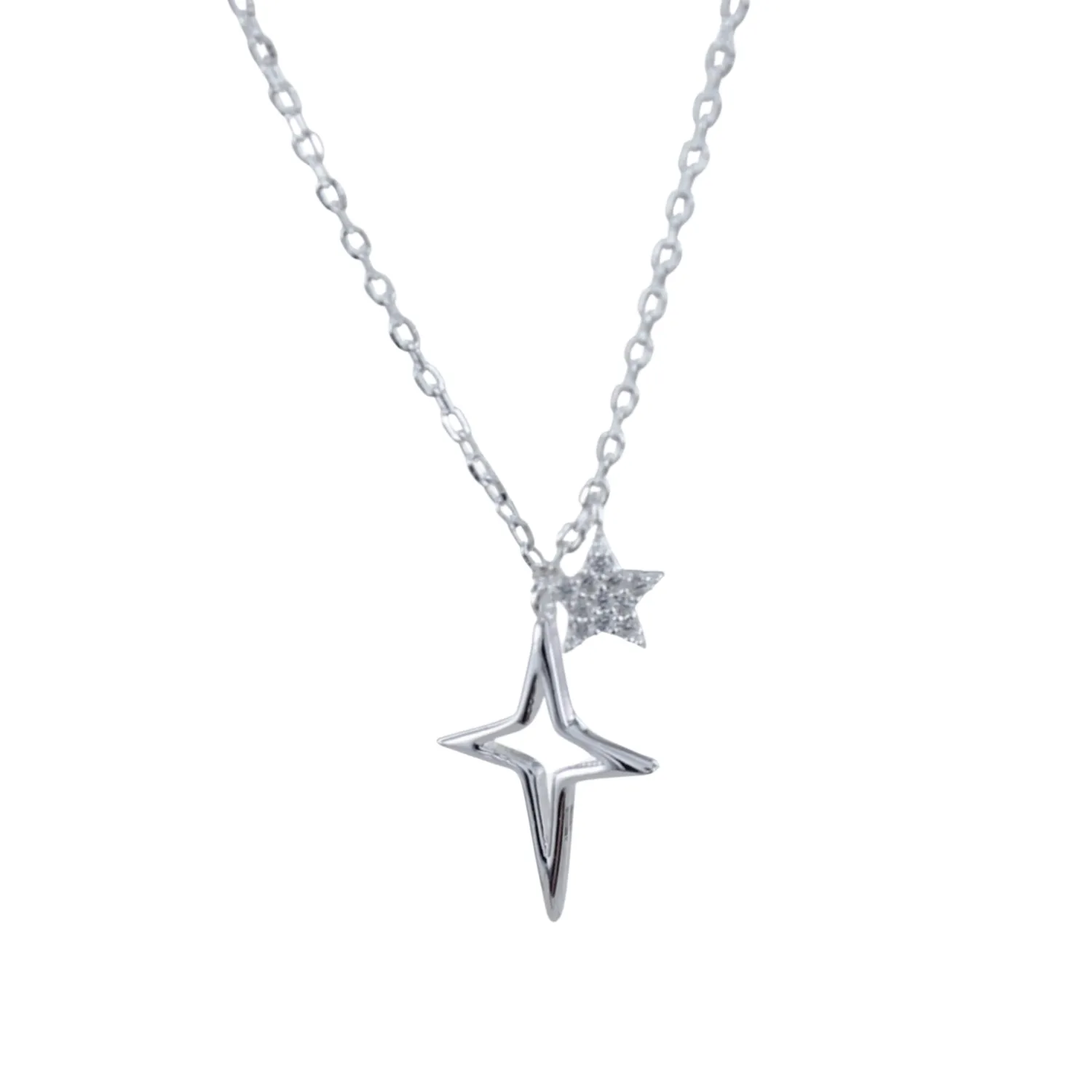 Cosmic Sterling Silver Star Necklace