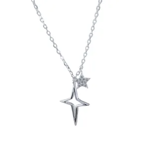 Cosmic Sterling Silver Star Necklace