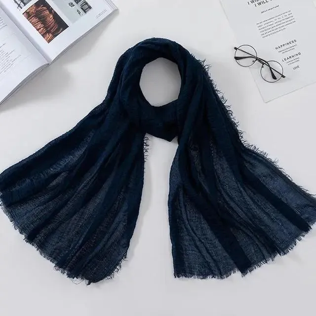 Crinkle HIjab - Navy Blue