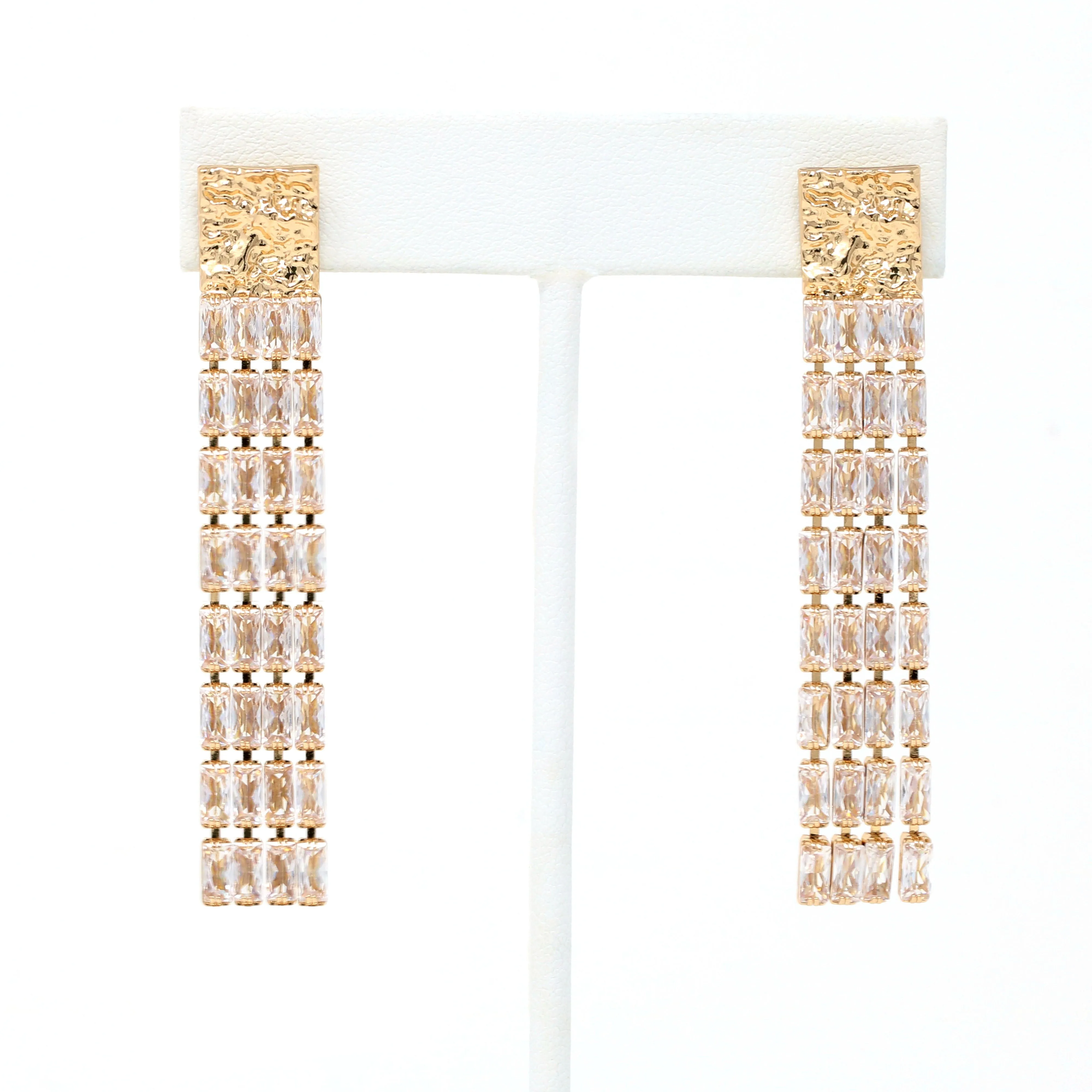 Crystal Fringe Drop Earrings