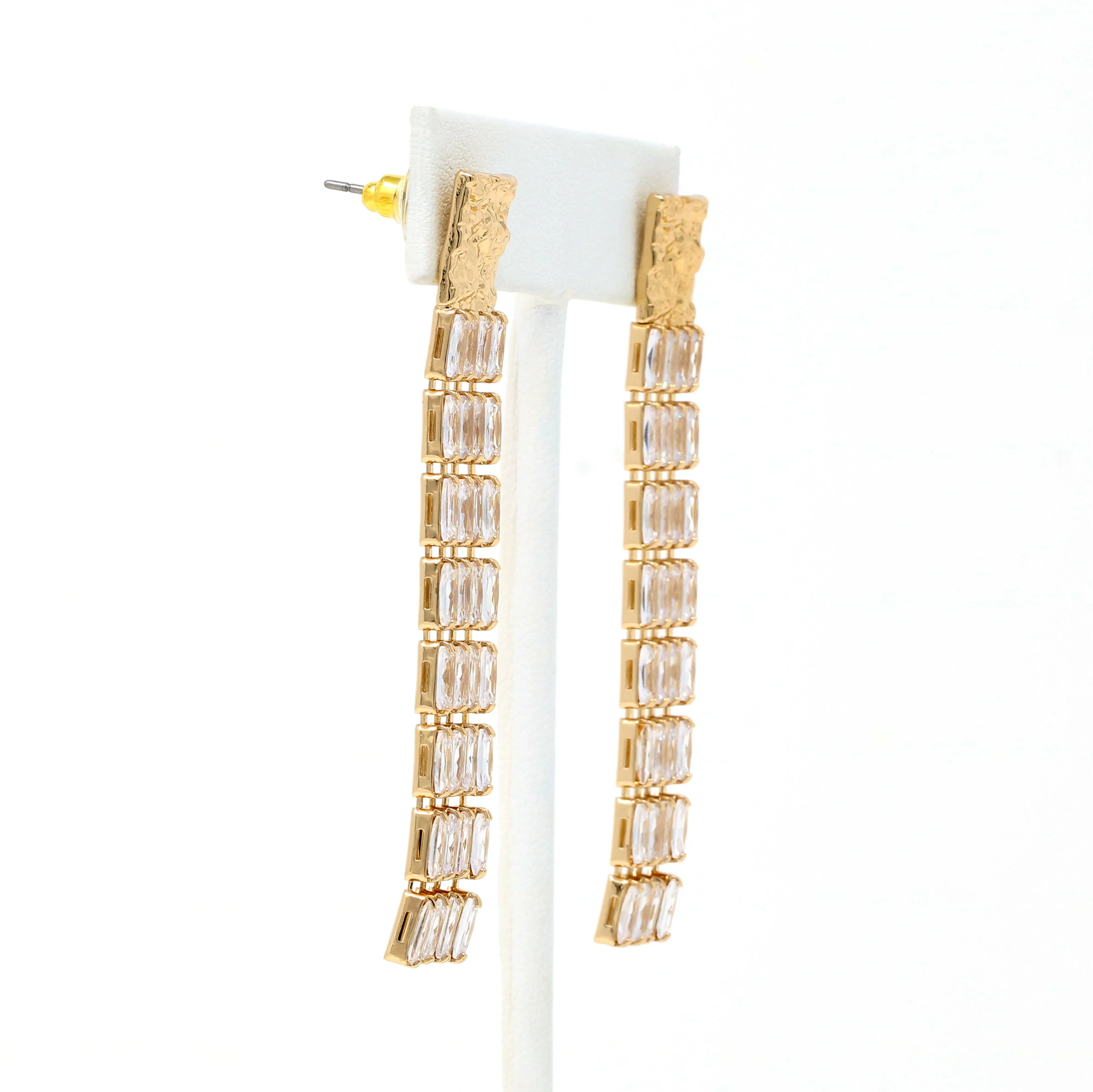 Crystal Fringe Drop Earrings