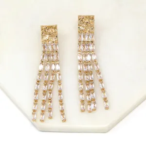 Crystal Fringe Drop Earrings